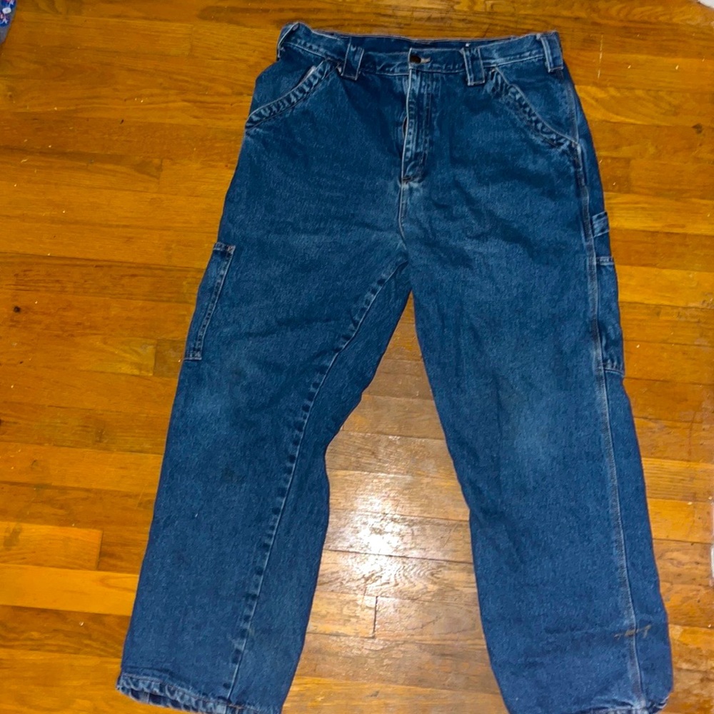 Vintage Smiths Workwear Fleece Lined Carpenter Jeans Size 36x30